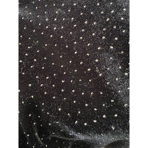 Vintage Kathie Lee 90s Goth Black velvet sparkle mini holiday party dress large - Picture 4 of 8